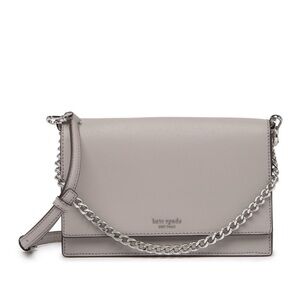 ⭐️NWT⭐️ Kate Spade Cameron Convertible Crossbody, Soft Taupe Gray Leather Chain